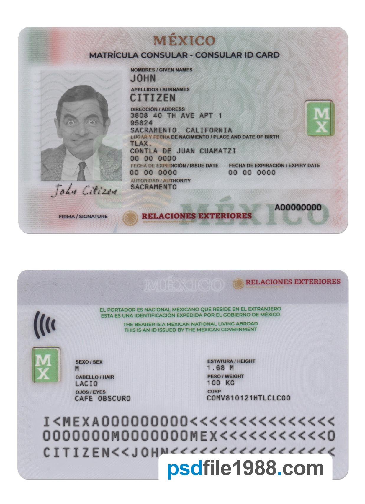 Mexico Consular ID Card